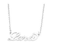 Flowers Collana con Il Tuo Nome in Acciaio lucidissimo, Stile Carrie Bradshaw dal Cult Sex & The City per Essere Sempre al Top Idea Regalo (Lara)