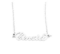 Flowers Collana con Il Tuo Nome in Acciaio lucidissimo, Stile Carrie Bradshaw dal Cult Sex & The City per Essere Sempre al Top Idea Regalo (Cinzia)