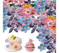 Flowers for Cakes a Forma di Fiore,100 Pezzi Decorazioni per Torte Floreali,Decorazione per Torta Fiori,Floreale Decorative Torta,per La Decorazione Della Tortas di Compleanno di Nozze
