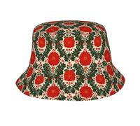 Flowers Green Leaves Donna Uomo Bucket Hat Leggero Cappelli Estivo Pieghevole Cappello da Sole per All'Aperto Pesca Escursionismo Spiaggia