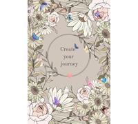 Flowers Notebook with little butterfly: pastel watercolour flowers notebook , 120 page lined 6"x9" [Cream Colour]