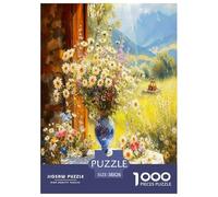 Flowers on The Table 1000 Pezzi Puzzle Classici Per Adulti E Bambini A Partire Da 12 Anni Giochi Rilassamento E Intelligence Sfida Impossibile - Regalo Per Amore E Amico 38x26cm/1000pcs