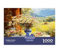 Flowers on The Table Jigsaw Puzzle,1000 Pezzi Classici, Per Adulti E Bambini Da 14 Anni E Più Giochi Rilassamento E Intelligence Perfetto Per Appassionati Di Esperti - Regalo Per Amore E Amico 70x50c