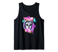 Flowers Sugar Skull Day of The Dead Dia De Muertos Canotta