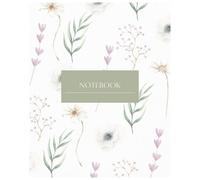 Flowery Notebook: Flowery Composition Notebook - College Ruled, 100 Double-Sided Pages, Sewn Binding, Portable 7.5”×9.25” Journal for Notes, Journaling, Notebook