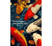 Flowing Dreams: A Weekly Planner & Lined Notebook with Serene Fox and Koi Design | 120 Pages | 6" x 9"