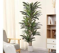 FLOWORLD Dracaena HT180 - Pianta artificiale di yucca rossa, 1,8 m, in seta, piante finte per interni, piante finte da pavimento, alberi artificiali realistici, per casa, ufficio, decorazione per