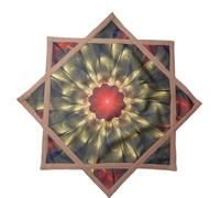 Flowstar Principianti Flow Star Spinning Panno Facile da Ruotare Stampa laterale Fingertip Rotante Flow Toy Dapo Star 27 Diametro(R04-style2)