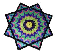 Flowstar Principianti Flow Star Spinning Panno Facile da Ruotare Stampa laterale Fingertip Rotante Flow Toy Dapo Star 27 Diametro(R01-style8)