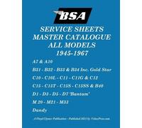 Floyd Clymer BSA 'Service Sheets' Master Catalogue for All Models 19 (Tascabile)