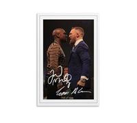 FLOYD MAYWEATHER JR & CONOR McGREGOR BOXING SIGNED Poster decorativo su tela, per soggiorno, camera da letto, pittura da parete, decorazione moderna per camera familiare, 20 x 30 pollici (50 x 75 c
