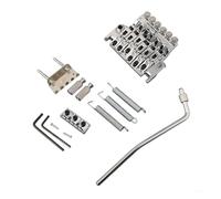 Floyd Rose - Kit ponte tremolo a doppia chiusura per chitarra elettrica, in lega di zinco, con dado di bloccaggio e ponticello per chitarre elettriche, set ponte tremolo nero regolabile con chiavi e