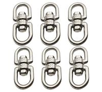 Floyutin Anello girevole M3 in acciaio inossidabile 304 a doppia estremità con gancio ad occhiello per appendere 6 pezzi