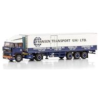 FloZ Per WSI per DAF 2800 4X2 Classic Reefer Trailer - 3 ASSE per Fransen Transport UK 1:50 Truck Pre-Built Model