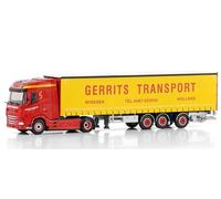 FloZ Per WSI per DAF per XG 4X2 TRIDEC CURTAINSIDE Trailer - 3 ASSE per Gerrits Transport 1:50 Truck Pre-Built Model