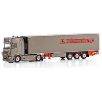 FloZ per WSI per Scania S Highline CS20H 4X2 Rimorchio Reefer - 3 ASSE per D. per Veluwenkamp Int. Transport B.V. 1:50 Truck Pre-Built Model