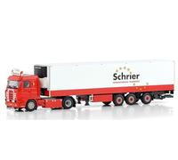 FloZ per WSI per Scania Serie 3 Streamline 4X2 TRIDEC Rimorchio Reefer - 3 ASSE per Schrier Internationaal Transport 1:50 Truck Pre-Built Model