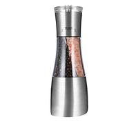 Flpeekash Macina Pepe e Sale 2 nel 1, Doppio Mulino Shaker con Ruvidità Regolabile Tramite Rotore nel Ceramica, Accessori per La Cucina