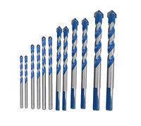 Flpeekash Set di Punte per Trapano nel Muratura da 12 Pezzi Set Punte da 3Mm un 12Mm nel Metallo per PARETE, CEMENTO, CALCESTRUZZO, VETRO, LEGNO) Metallo Industriale