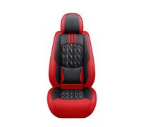 FLPLZKMNZK Copri sedili set protezione Cuscino In Pelle Per Coprisedile Per Auto Per VW Per Jetta Accessorio Interno Impermeabile E Resistente All'umidità Coprisedili Auto(Black Red)