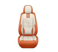 FLPLZKMNZK Copri sedili set protezione Cuscino In Pelle Per Coprisedile Per Auto Per VW Per Jetta Accessorio Interno Impermeabile E Resistente All'umidità Coprisedili Auto(Beige Orange)