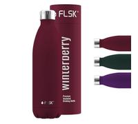 FLSK Borraccia di alta qualità in acciaio inox, 100% a prova di perdite e anidride carbonica, il thermos dura fino a 24 ore e freddo per 18 ore