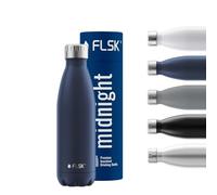 FLSK Das Original New Edition Edelstahl Trinkflasche - Kohlensäure geeignet | Die Isolierflasche hält 18 Stunden heiß und 24 Stunden kalt | ohne BPA und rostfrei, Midnight, 500ml
