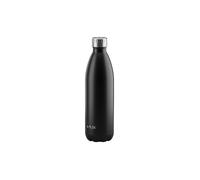 FLSK Borraccia - Thermos Premium in acciaio inox - 100% a tenuta stagna & gassata - mantiene freddo 24 h e caldo per 18 h - senza BPA (nero, 1000 ml)