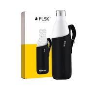 FLSK Custodia in neoprene originale • Nero • La custodia in neoprene protegge da graffi e aumenta la potenza di isolamento, leggera e pratica - 1000 ml