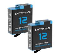 FLSTOR 2 batterie di ricambio da 2000 mAh per GoPro Hero 9/10/11/12, colore nero, sostituisce la batteria AHBDT-901D