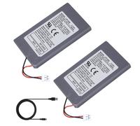 FLSTOR Batteria per PS3, 1800 mAh, 3,7 V, LIP1359, batteria di ricambio per PlayStation 3 PS3 Dualshock 3 Wireless Controller CECHZC2E CECHZC2U con cavo, 2 pezzi