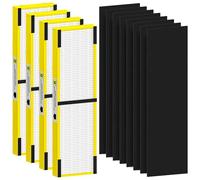 FLT4825 Filtro HEPA B di ricambio per purificatore d'aria AC4825, AC4300, AC4900, AC4825DLX, AC4850, CDAP4500, AP2200, 4 filtri HEPA H13 True + 8 prefiltri a carbone attivo, versione HEPA Pure, giallo