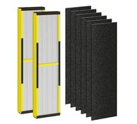 FLT4825 HEPA Filter B Replacement for Germ-Guardian Filter B, Compatible with 22" Air Pu-rifier AC4825E AC4825 AC4300 AC4900CA AP2200CA AP2800CA, 2 HEPA and 8 Pre-FilterQ