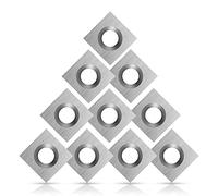 Fltaheroo 10 Pezzi in Carburo di Legno Inseare Frese per Strumento di Tornitura di Tornio a Legno 11X11X2.0Mm-30° Set di Utensili di Tornitura su Legno Match