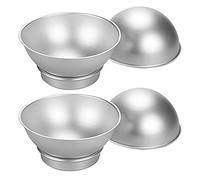 Fltaheroo 4 Pezzi/Set Rotondo 3D a Forma di Palla Torta in Alluminio Torta Stampo Decorazione Pasticceria Strumenti Torta Stampo