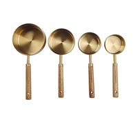 Fltaheroo Set di cucchiai di misurazione manico in legno in acciaio inox cucchiaio di misurazione kit di strumenti da cucina accessori da cucina 1
