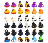 Fltengle 36 anatre in gomma per Halloween, giocattoli da bagno a forma di anatra mostro anatra fantasma anatra per decorazioni di Halloween, dolcetto o scherzetto, baby shower, regali di compleanno