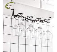 FLTRADE - Portabicchieri in Stile retrò a 2 Linee, in Acciaio Inox, 28 cm, con Viti 8 Coppe Rubbed Bronzo.