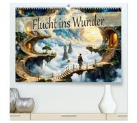 Flucht ins Wunder (hochwertiger Premium Wandkalender 2026 DIN A2 quer), Kunstdruck in Hochglanz: Eine Jahresreise durch die magische surreale Welt.