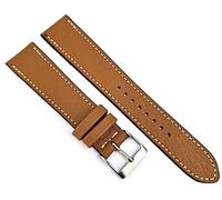 Fluco Cinturino per orologio Montana, 18 mm, in pelle, marrone chiaro, Made in Germany