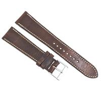 Fluco Horween Dublin Cinturino per orologio, 20/16 mm, marrone scuro, Made in Germany