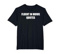 Fluent in Citazioni di Film Maglietta, Uomo Taglie Grandi, Nero, 3X Tall