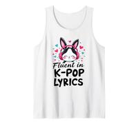 Fluent In K-POP Cute Bunny Musica Coreana Corea Bunny Canotta