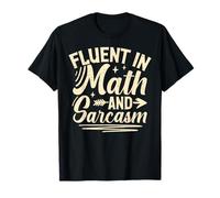 Fluent in Math And Sarcasm Math Teacher Maglietta