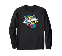 Fluent In Sarcasm And Sass Pop Art Design Maglia a Manica