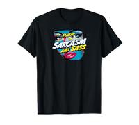 Fluent In Sarcasm And Sass Pop Art Design Maglietta