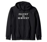 Fluent in Sottotesto Divertente Tipografia Letteraria Felpa con Cappuccio