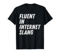 Fluente in Internet Slang Meme Divertente Social Media Bambini Giocatori Maglietta