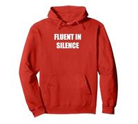 Fluente nel Silenzio Felpa con Cappuccio, Unisex per Adulti, Rosso, XXL