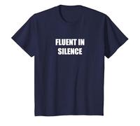 Fluente nel Silenzio Maglietta, Bambini, Navy, 8 Anni